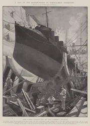 Ein Test der Seetüchtigkeit von Torpedoboot-Zerstörern